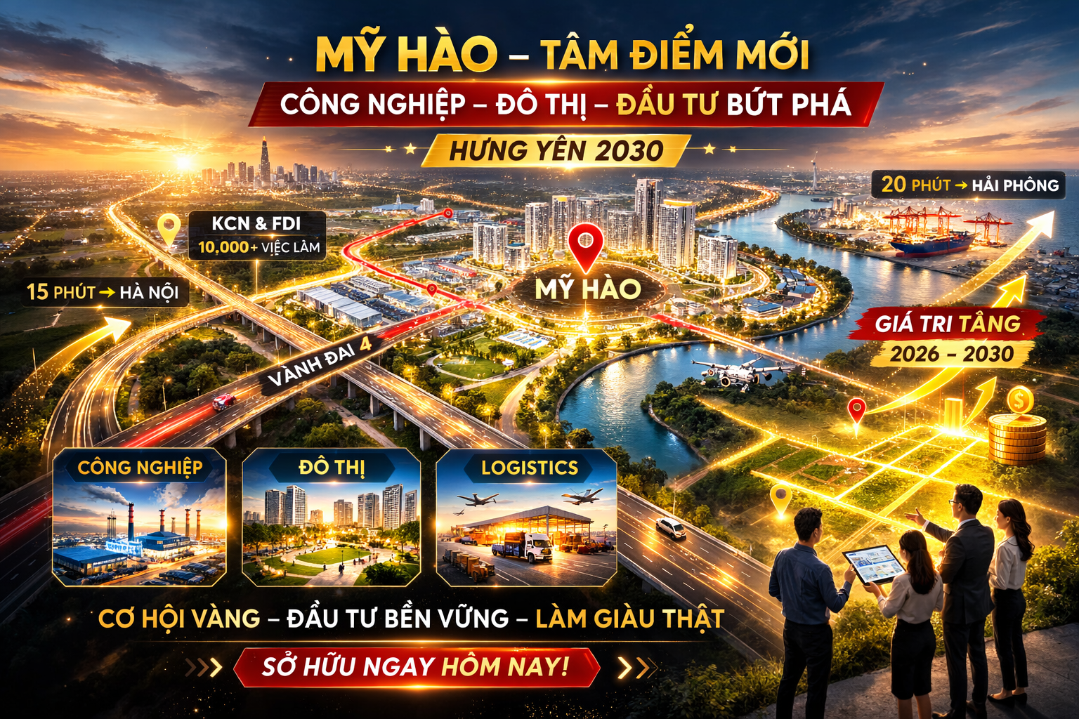 Mỹ Hào – Hưng Yên: “Tâm điểm mới” của công nghiệp, đô thị và cơ hội đầu tư miền Bắc